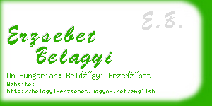 erzsebet belagyi business card